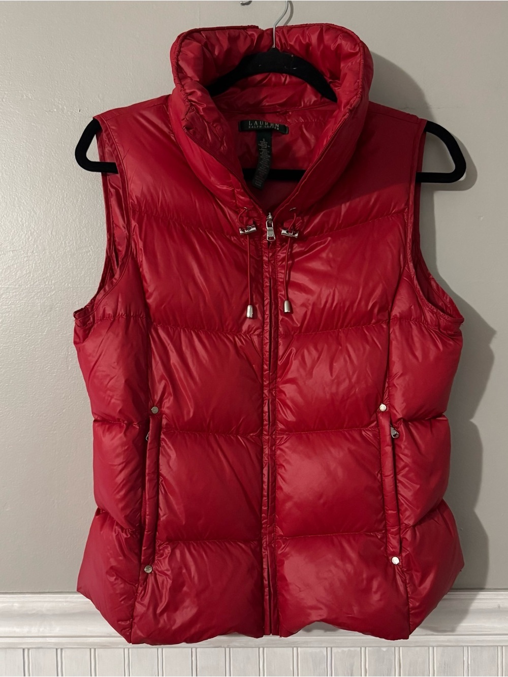 Lauren Ralph Lauren Down Vest Jacket Womens Extra Large Red Puffer Packable